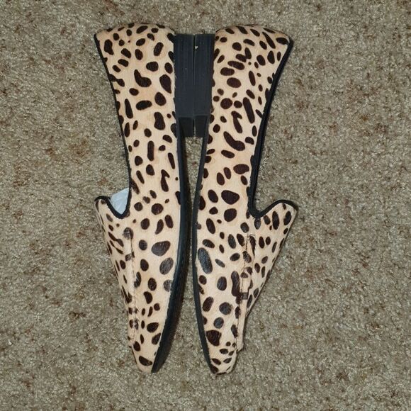 Me Too Pointed Toe Cheetah Print Calf Hair Loafer sz 6.5 - Picture 5 of 7